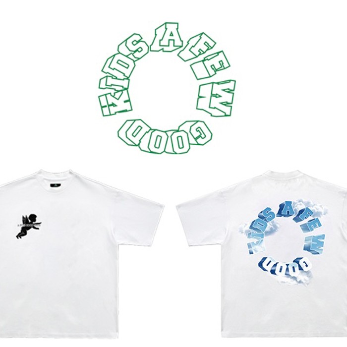 AFGK 半袖Tシャツ ロゴ ユニセックス ホワイト ブルーロゴ | Vintage.City 古着屋、古着コーデ情報を発信