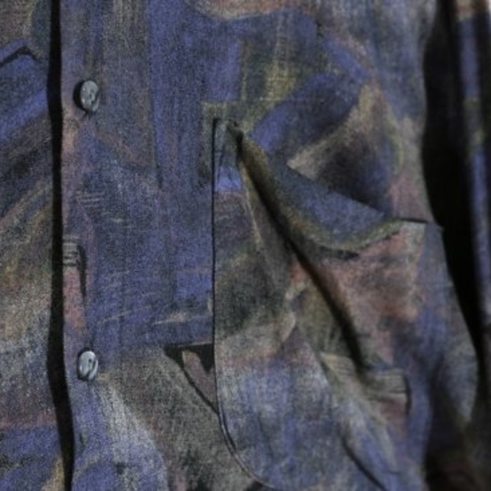 water paint design regular collar shirts | Vintage.City 古着屋、古着コーデ情報を発信
