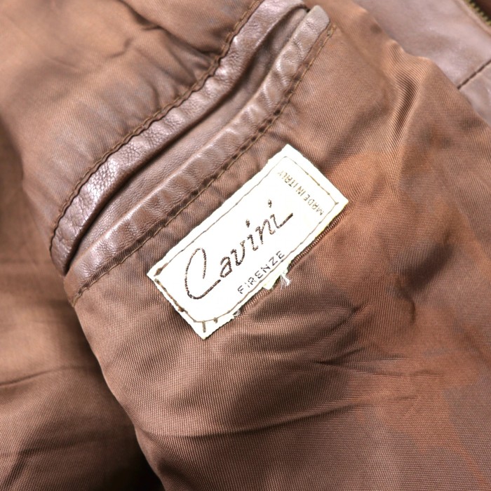 CAVINI FIRENZE レザージャケット L ブラウン イタリア製 | Vintage.City 古着屋、古着コーデ情報を発信