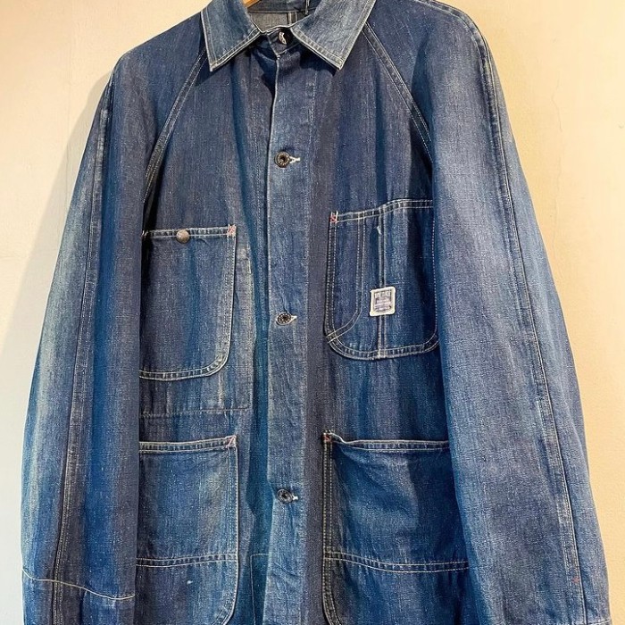 40s WWⅡ PAYDAY denim cover all!! | Vintage.City