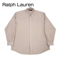 美品 RALPH LAURENワイシャツ  イエロー×ホワイト格子柄 | Vintage.City 古着屋、古着コーデ情報を発信