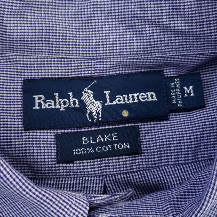 RALPH LAUREN ブルーチェックワイシャツ Mサイズ BLAKE | Vintage.City 빈티지숍, 빈티지 코디 정보