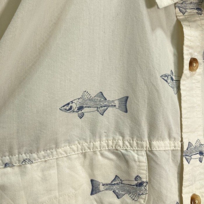 90s TALLWOODS S/S Fish pattern shirt | Vintage.City 빈티지숍, 빈티지 코디 정보