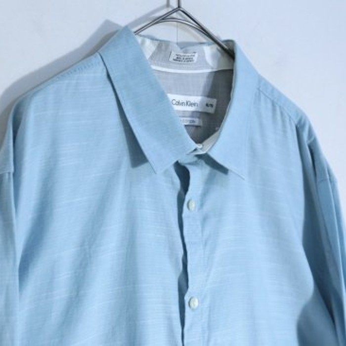 "Calvin Klein" light blue white shirt | Vintage.City 빈티지숍, 빈티지 코디 정보