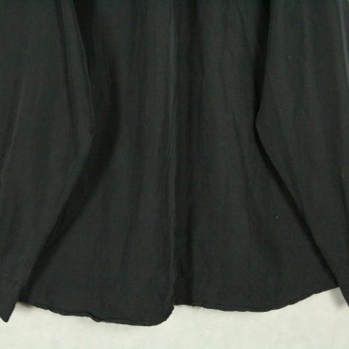 light black no collar drape shirt | Vintage.City 빈티지숍, 빈티지 코디 정보