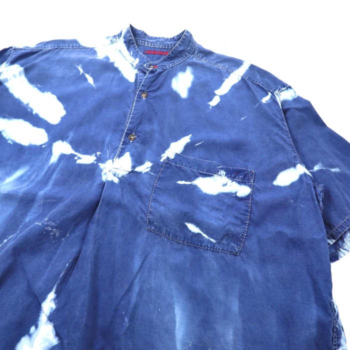 BLUE BLUE 半袖プルオーバーシャツ 2 ブルー コットン タイダイ | Vintage.City 古着屋、古着コーデ情報を発信