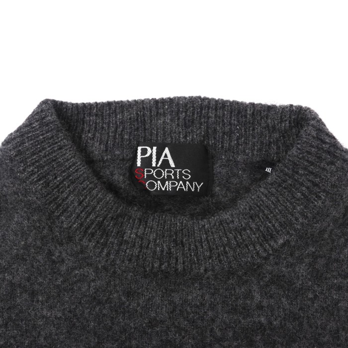 PIA SPORTS モックネックセーター ニット 3 グレー ウール | Vintage.City 古着屋、古着コーデ情報を発信