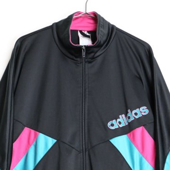 "Adidas"black×pink×turquoise trackjacket | Vintage.City 빈티지숍, 빈티지 코디 정보