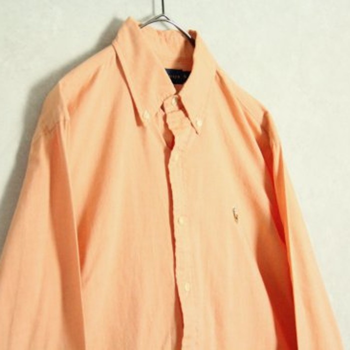 "PRL" light orange plain shirt | Vintage.City 빈티지숍, 빈티지 코디 정보