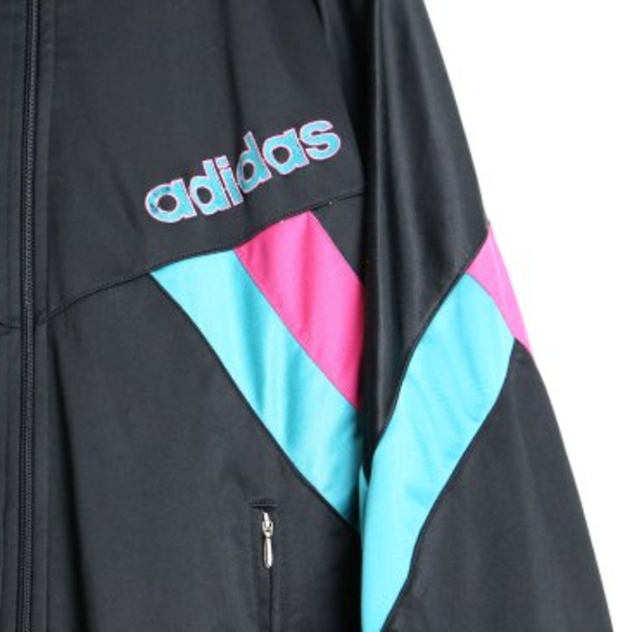 "Adidas"black×pink×turquoise trackjacket | Vintage.City 빈티지숍, 빈티지 코디 정보