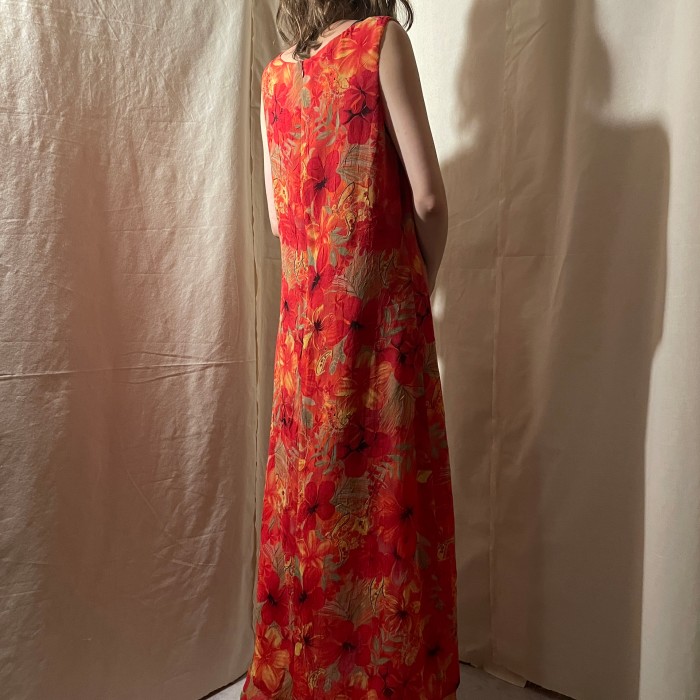 Us Vintage Romantic Flower Maxi Dress | Vintage.City 古着屋、古着コーデ情報を発信
