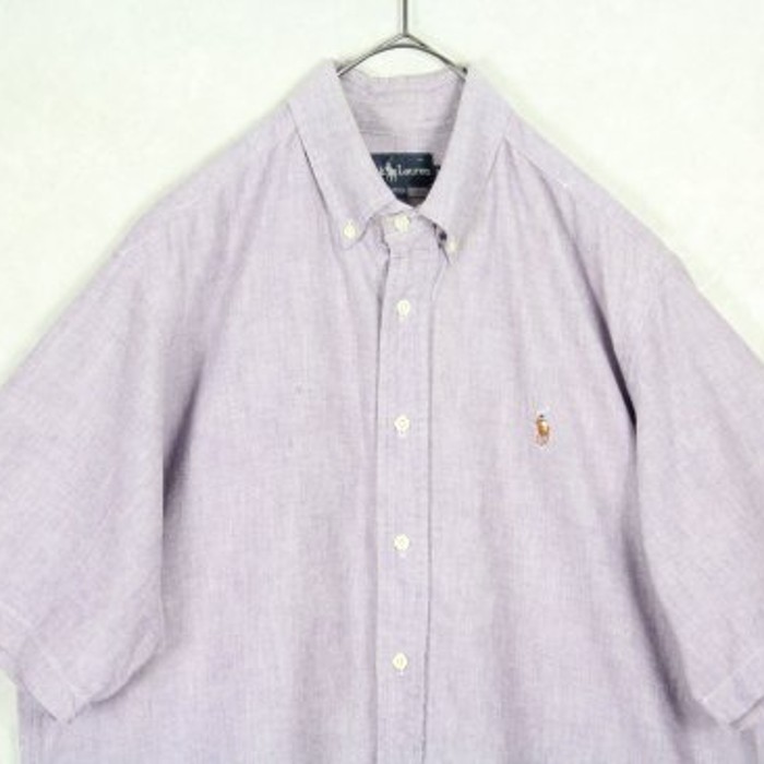 "PRL" light purple H/S shirt | Vintage.City 古着屋、古着コーデ情報を発信