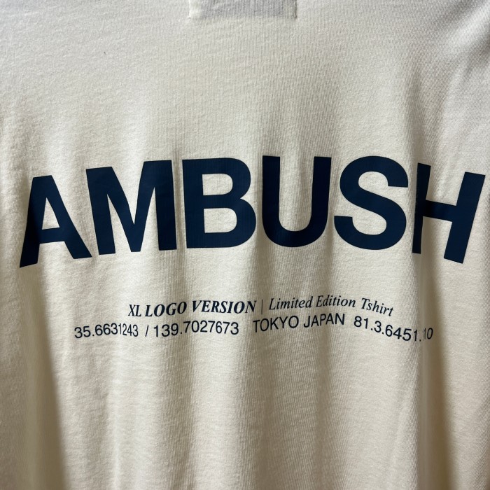 新品　AMBUSH XL LOGO t-shirt ネイビー