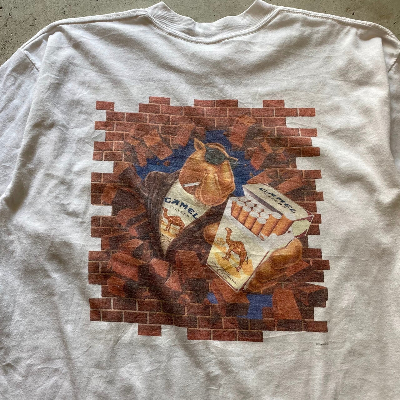 90年代 CAMEL タバコ 企業ロゴ バックプリント Tシャツ メンズXL ...