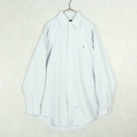 "PRL" gray blue stripe shirt | Vintage.City 古着屋、古着コーデ情報を発信