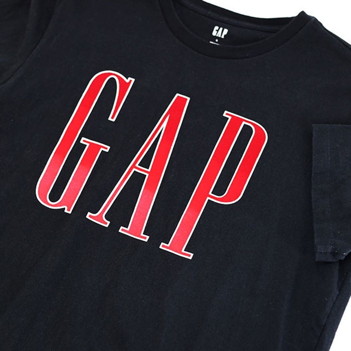 00s GAP Flocky Print Big Graphic T-Shirt | Vintage.City 古着屋、古着コーデ情報を発信