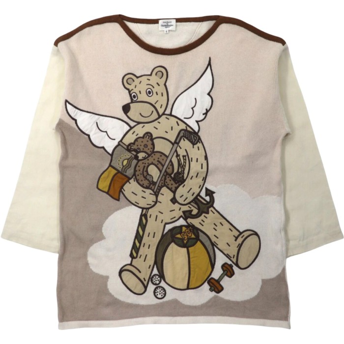 CASTELBAJAC オーバーサイズニットセーター キャラクター刺繍 日本製 | Vintage.City 古着屋、古着コーデ情報を発信