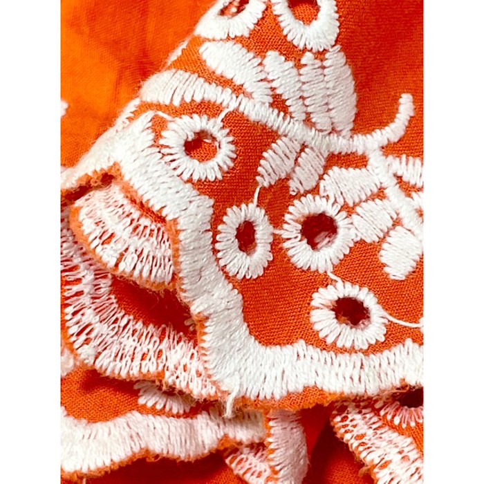 刺繍 オレンジ 袖リボン フォークロア ヨーロッパ古着 ヴィンテージブラウス | Vintage.City 빈티지숍, 빈티지 코디 정보