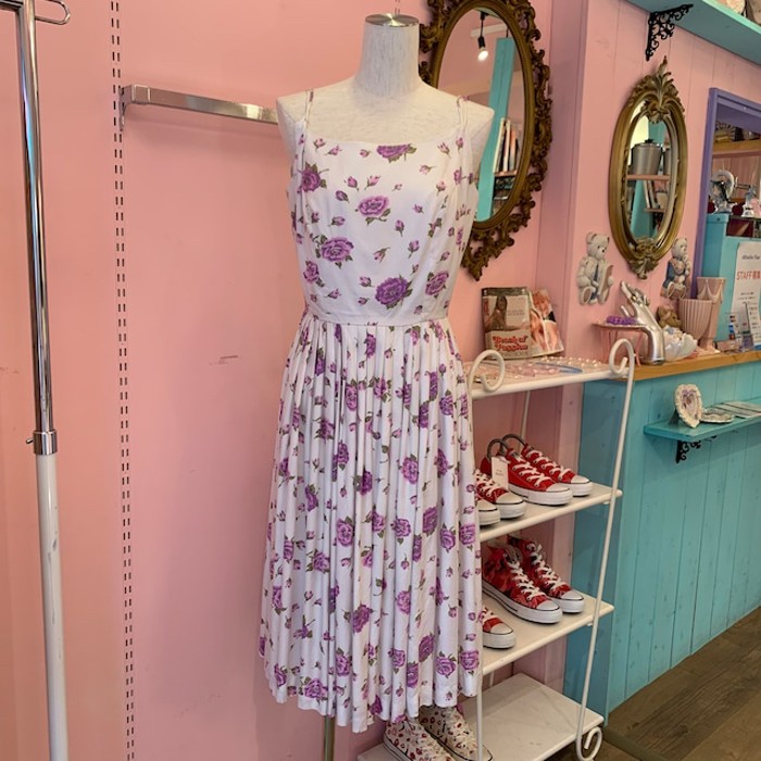 50s purple flower dress | Vintage.City 빈티지숍, 빈티지 코디 정보