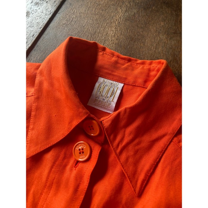 イタリア製 🤍 オレンジ色ミニワンピース | Vintage.City 古着屋、古着コーデ情報を発信