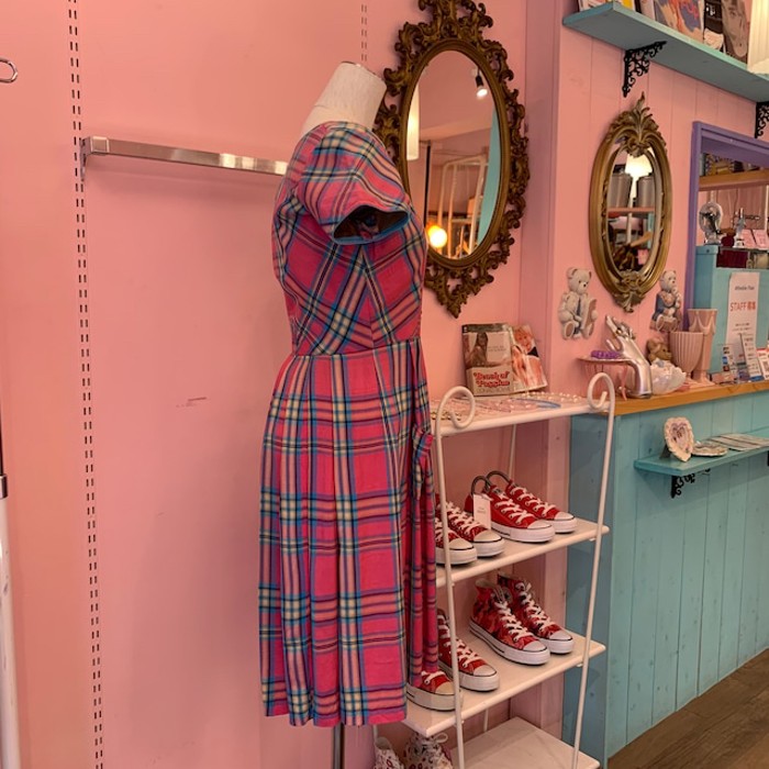 Pink check dress | Vintage.City 빈티지숍, 빈티지 코디 정보