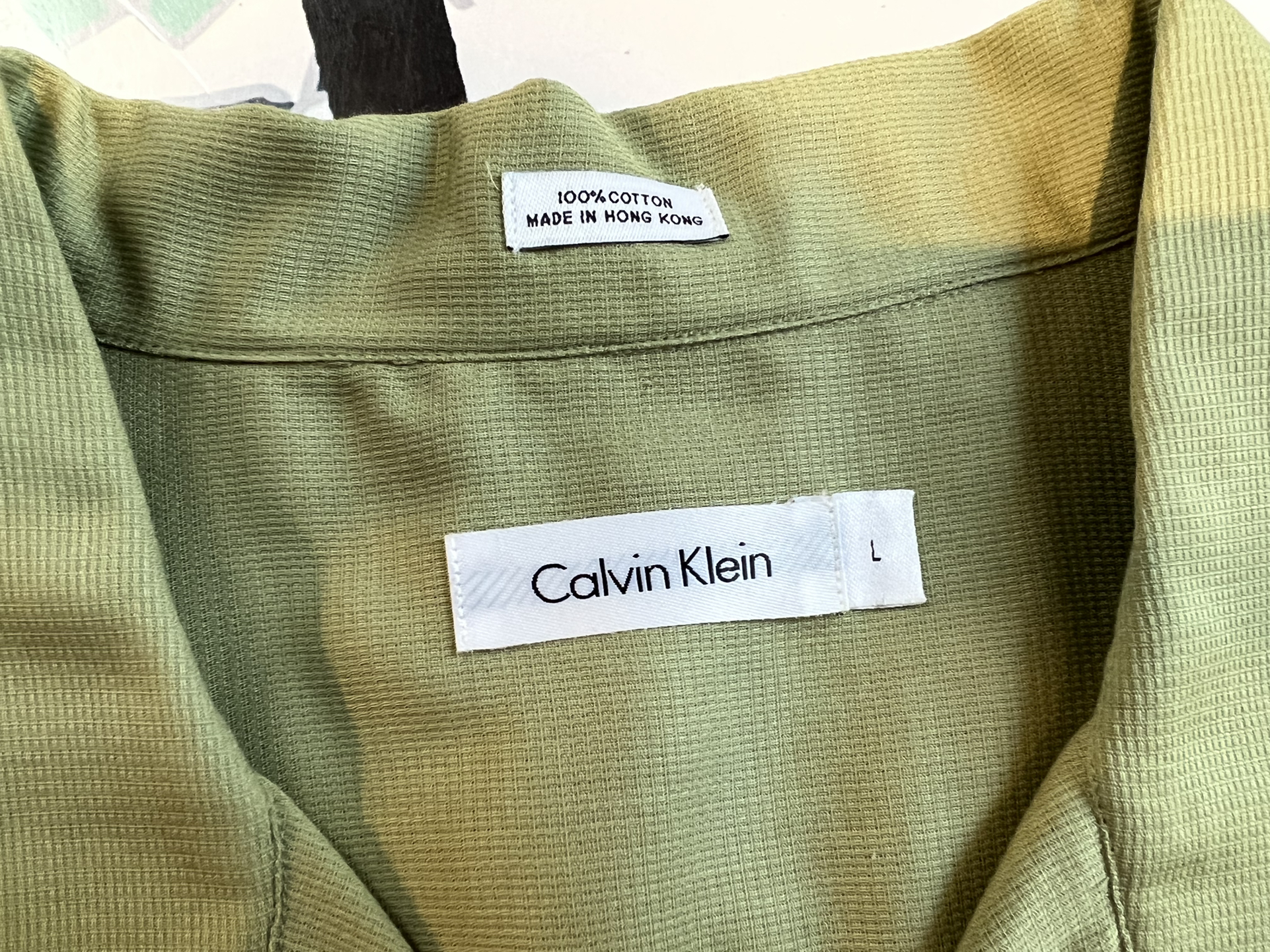1990年代/Calvin Klein/デッドストック/オープンカラーシャツ 