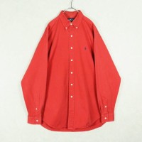 "Ralph Lauren" primary red big shirt | Vintage.City 빈티지숍, 빈티지 코디 정보