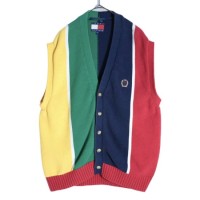 "Tommy Hilfiger" multi-color vest | Vintage.City ヴィンテージ 古着