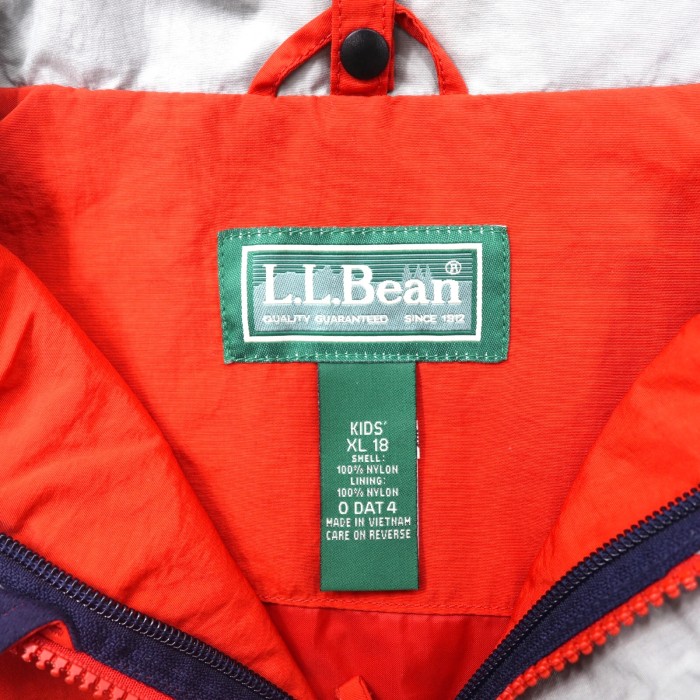 L.L.BEAN フーデッドナイロンパーカー KIDS XL レッド | Vintage.City 古着屋、古着コーデ情報を発信