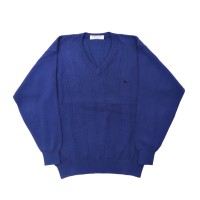 BURBERRYS Vネックニットセーター 40 ブルー オールド イギリス製 | Vintage.City ヴィンテージ 古着