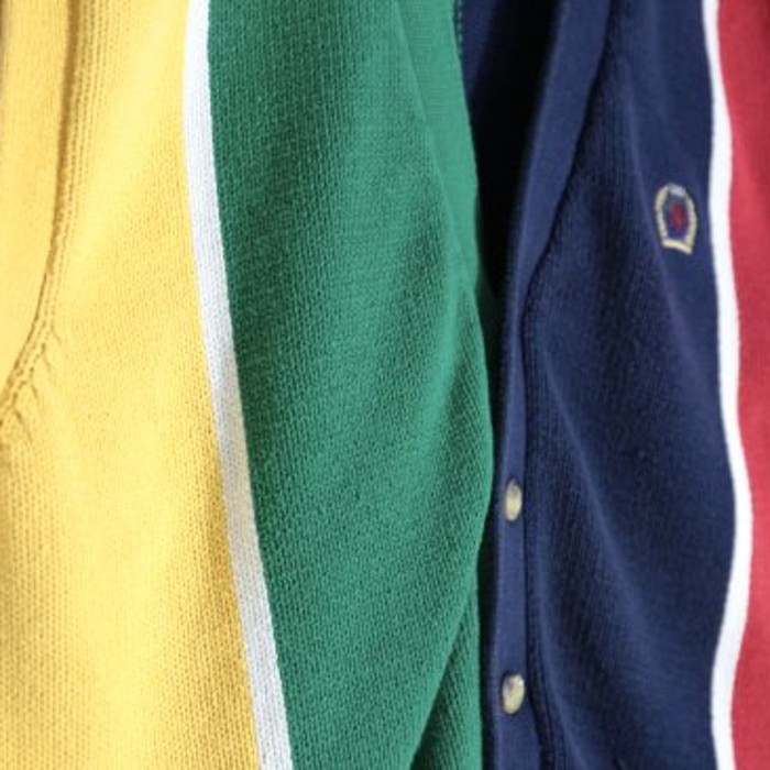 "Tommy Hilfiger" multi-color vest | Vintage.City 빈티지숍, 빈티지 코디 정보