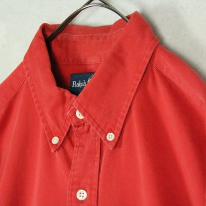 "Ralph Lauren" primary red big shirt | Vintage.City 古着屋、古着コーデ情報を発信