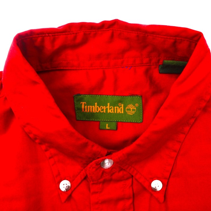 TIMBERLAND ボタンダウンシャツ L レッド ビッグサイズ | Vintage.City 古着屋、古着コーデ情報を発信
