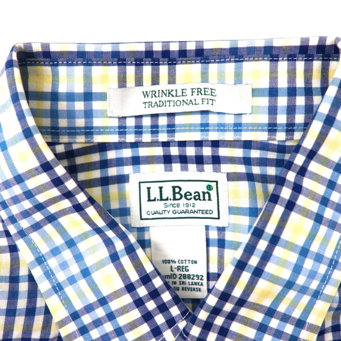 L.L.BEAN ボタンダウンシャツ L ブルー チェック コットン | Vintage.City 古着屋、古着コーデ情報を発信