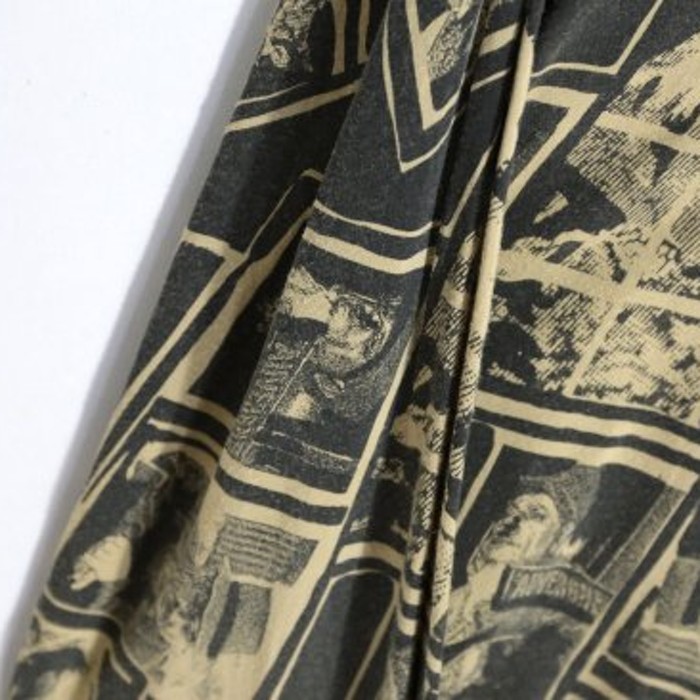 human face pattern black × beige shirts. | Vintage.City Vintage Shops, Vintage Fashion Trends