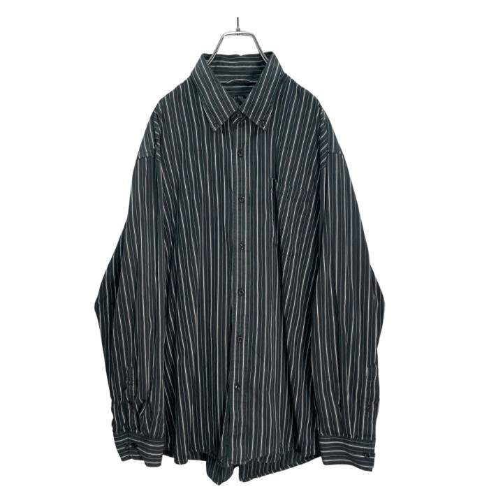 Bigsized L/S black mulch stripe shirt | Vintage.City 古着屋、古着コーデ情報を発信