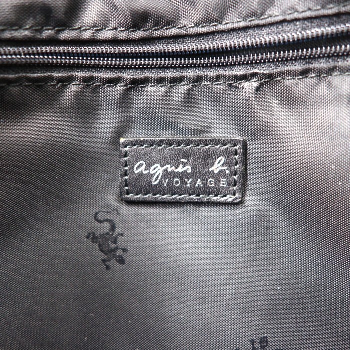 AGNES B. VOYAGE ショルダーバッグ ブラック ナイロン 日本製 | Vintage.City 古着屋、古着コーデ情報を発信