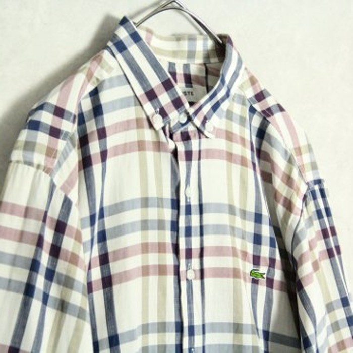 "LACOSTE" shiny check shirt | Vintage.City 古着屋、古着コーデ情報を発信