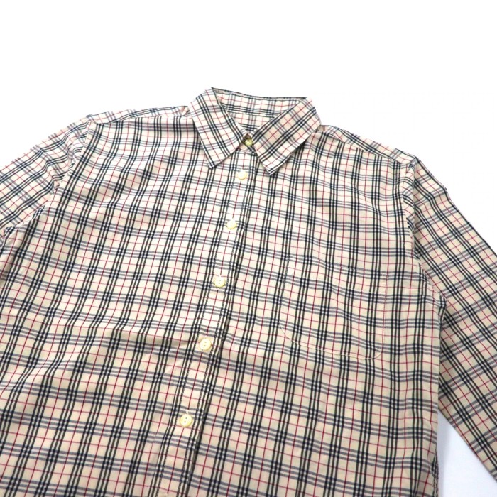 BURBERRY ノバチェックシャツ M ベージュ コットン | Vintage.City 古着屋、古着コーデ情報を発信