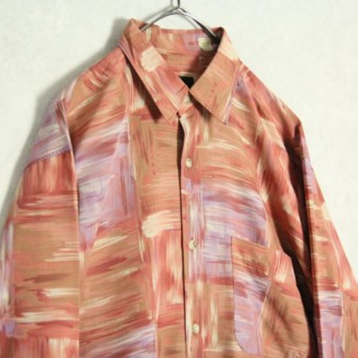 2color paint square design shirt | Vintage.City 빈티지숍, 빈티지 코디 정보