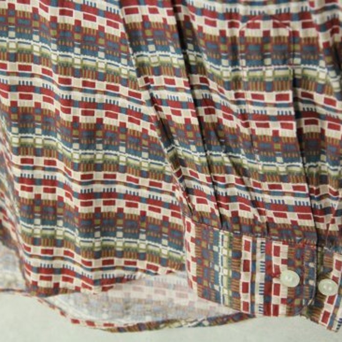native border design cotton shirt | Vintage.City Vintage Shops, Vintage Fashion Trends