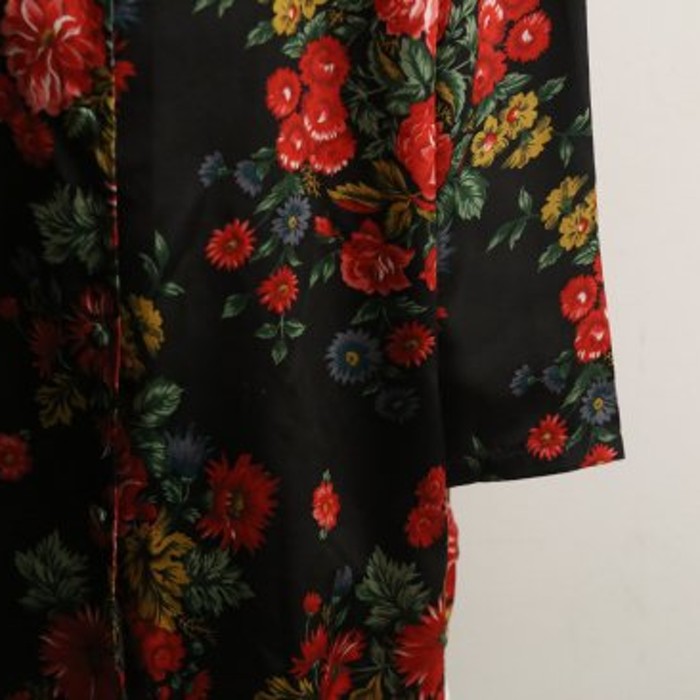Flower design long gown shirt | Vintage.City 古着屋、古着コーデ情報を発信