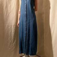 Us Vintage Romantic Denim Maxi Dress | Vintage.City 古着屋、古着コーデ情報を発信