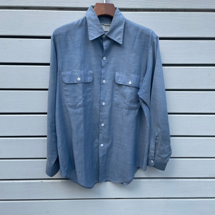 70s BIC MAC Chambray shirt | Vintage.City 빈티지숍, 빈티지 코디 정보