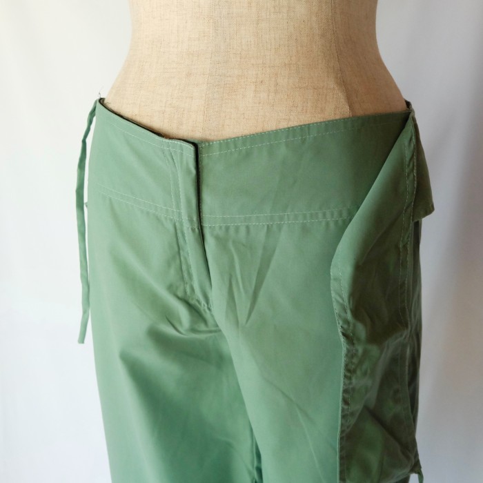 Green lowrise flared pants | Vintage.City 빈티지숍, 빈티지 코디 정보