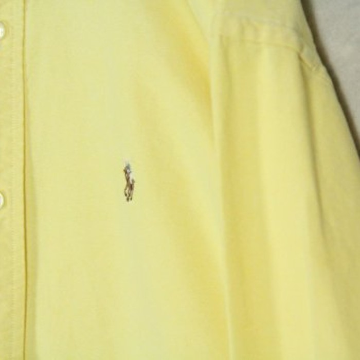 "Ralph Lauren" light yellow plain shirt | Vintage.City 古着屋、古着コーデ情報を発信