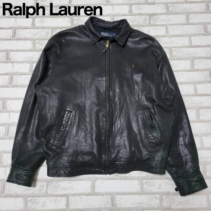 RALPH LAUREN 人気商品　ブラックラムレザージャケット | Vintage.City 古着屋、古着コーデ情報を発信