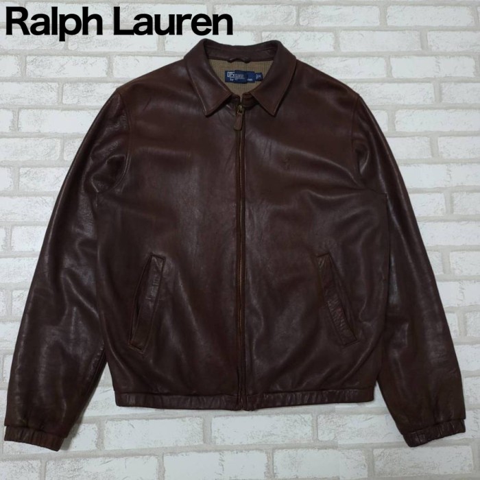 RALPH LAUREN ブラウンラムレザージャケット　馬刺繍あり　Mサイズ | Vintage.City 빈티지숍, 빈티지 코디 정보