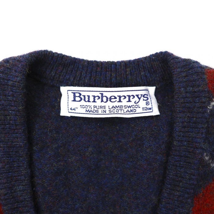 BURBERRYS Vネックセーター ニット 44 スコットランド製 オールド | Vintage.City 古着屋、古着コーデ情報を発信
