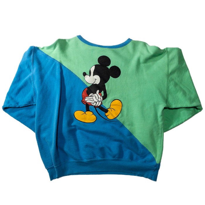 90s 刺繍タグ Disney ディズニー Mickey ミッキー ビッグプリン 